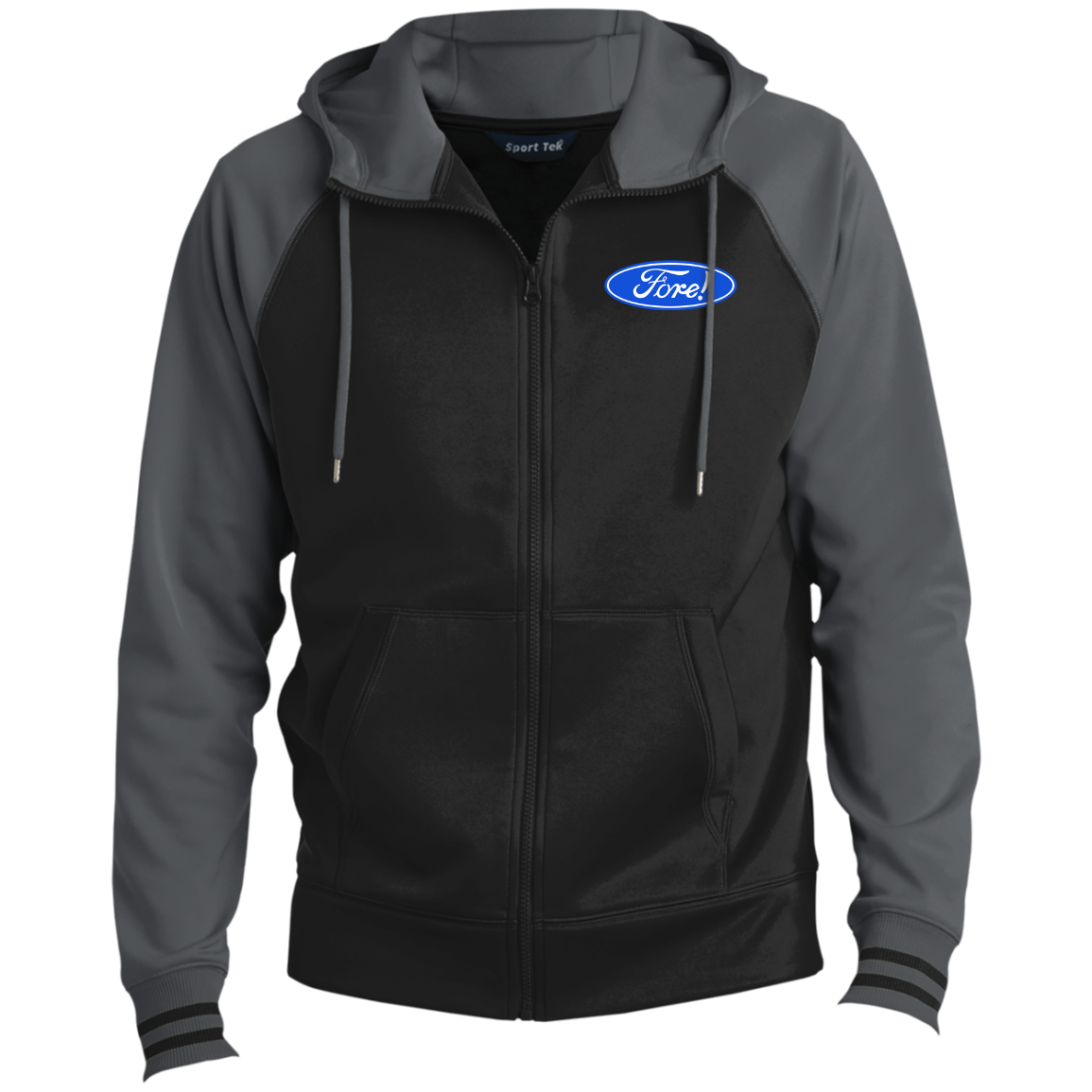 OPG Custom Design #11. Fore! Ford Parody. Sport-Wick® Full-Zip Hooded Jacket