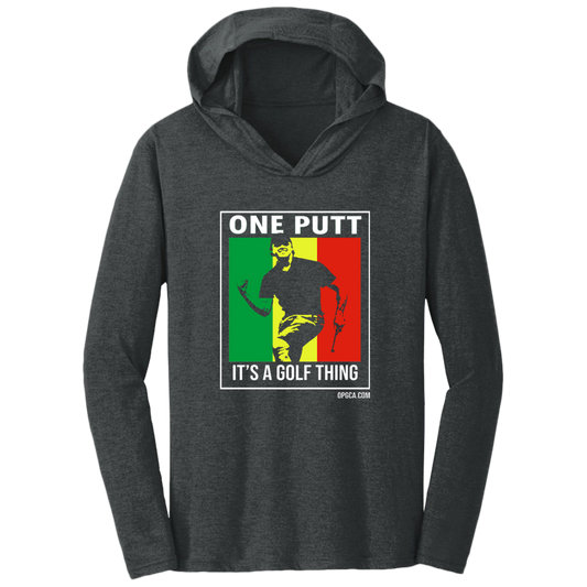 OPG Custom Design #22. One Putt / One Love Parody with Fan Art. Male Edition. Triblend T-Shirt Hoodie