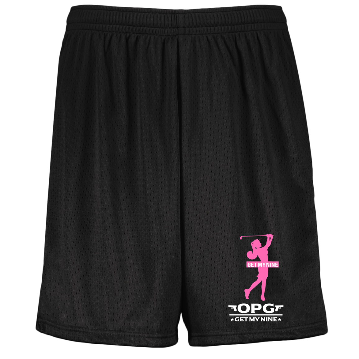 OPG Custom Design #16. Get My Nine. Female Version. Youth Moisture-Wicking Mesh Shorts