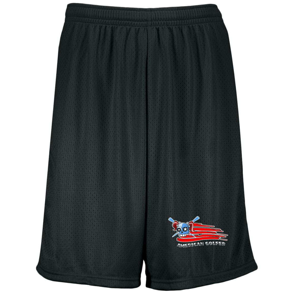 OPG Custom Design #12. American Golfer. Female Edition. Moisture-Wicking 9 inch Inseam Mesh Shorts