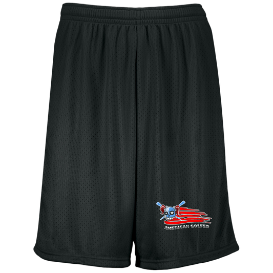 OPG Custom Design #12. American Golfer. Female Edition. Moisture-Wicking 9 inch Inseam Mesh Shorts