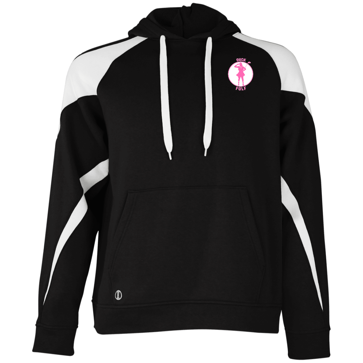 OPG Custom Design #19. GUCK FOLF. Female Edition. Colorblock Fleece Hoodie