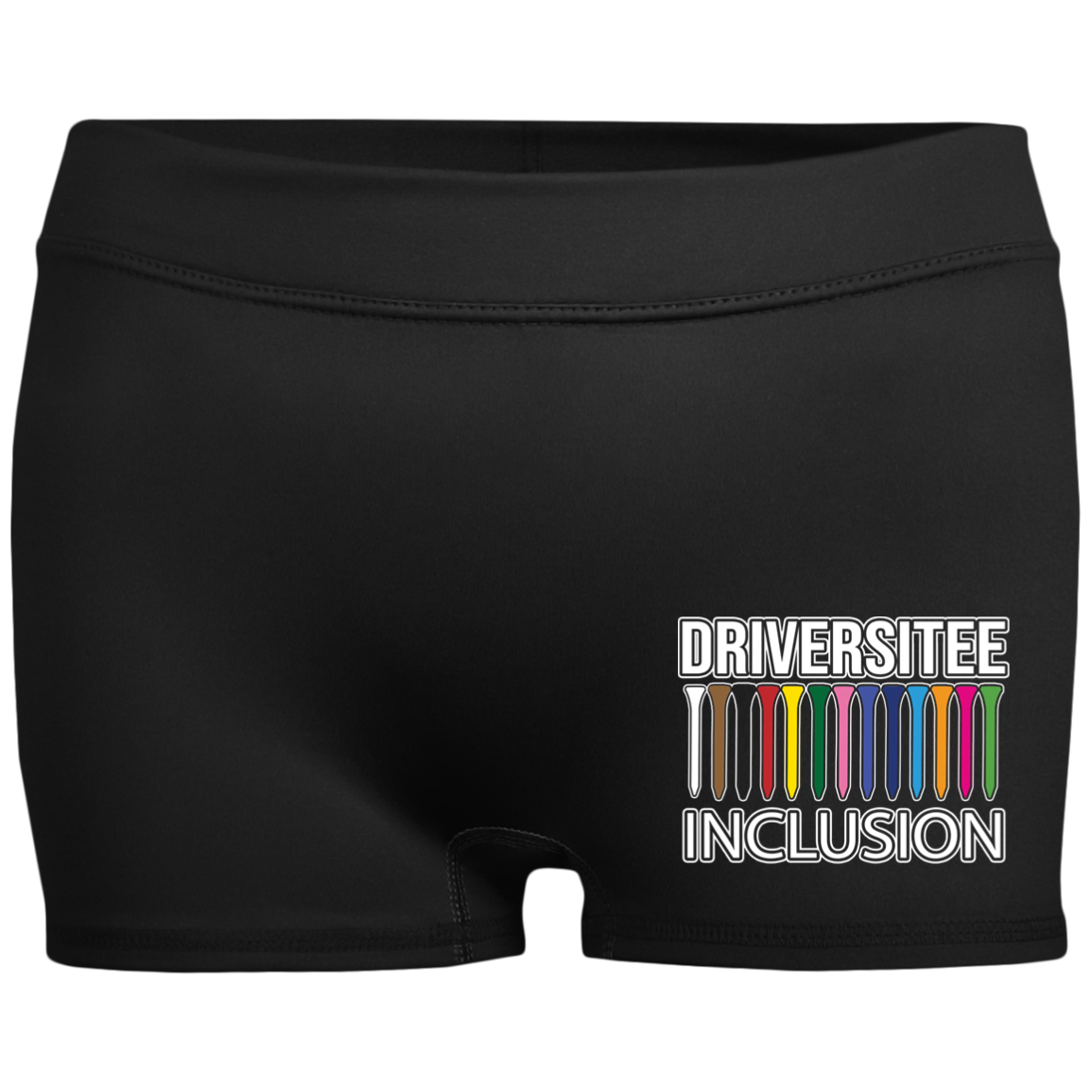 ZZZ#06 OPG Custom Design. DRIVER-SITEE & INCLUSION. Ladies' Fitted Moisture-Wicking 2.5 inch Inseam Shorts