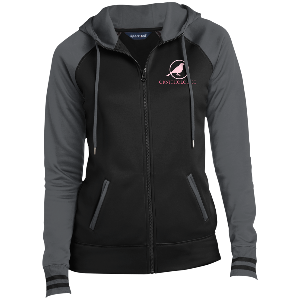 OPG Custom Design # 24. Ornithologist. A person who studies or is an expert on birds. Ladies' Sport-Wick® Full-Zip Hooded Jacket