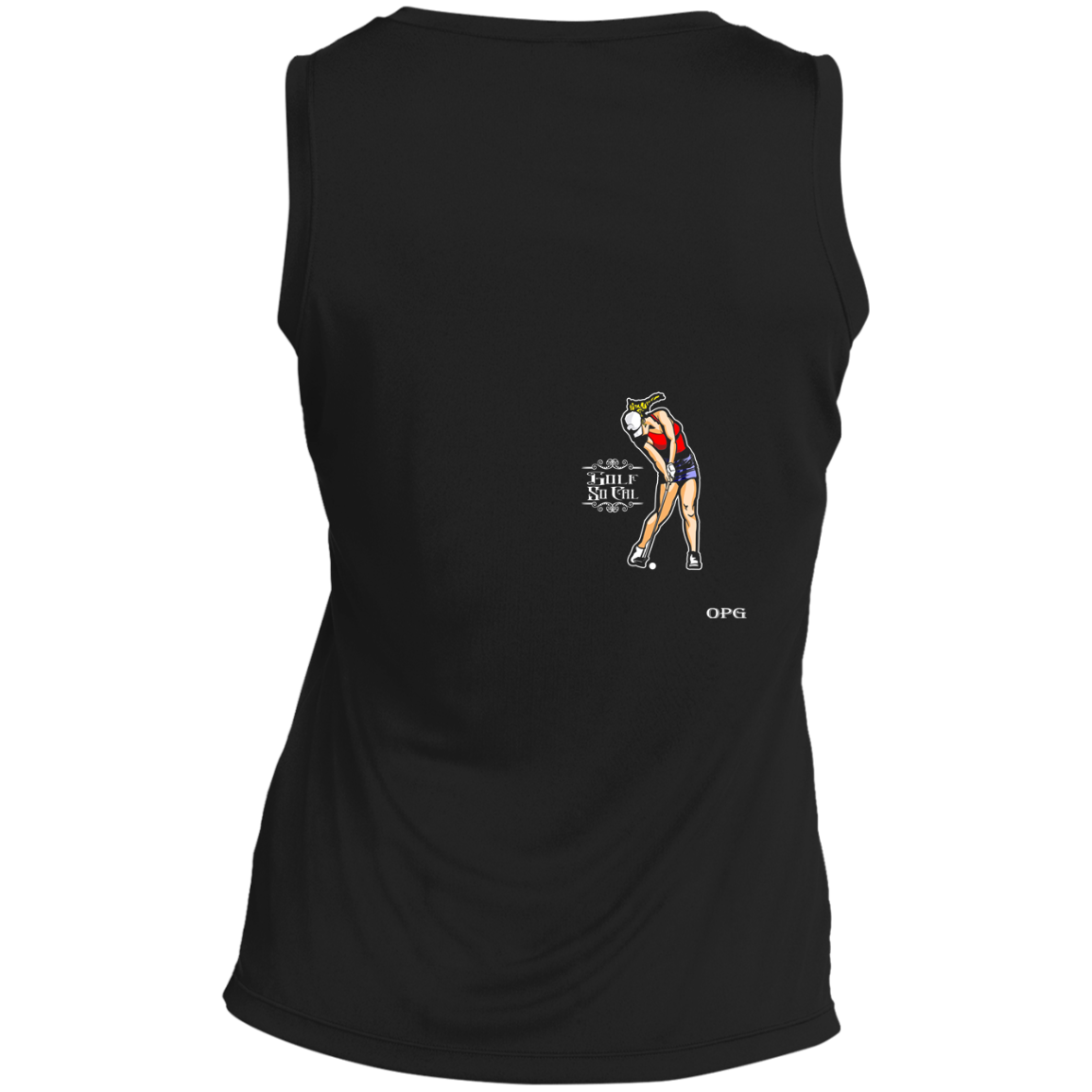 OPG Custom Design #9. Drive it. Chip it. One Putt Golf It. Golf So. Cal. Ladies' Sleeveless V-Neck