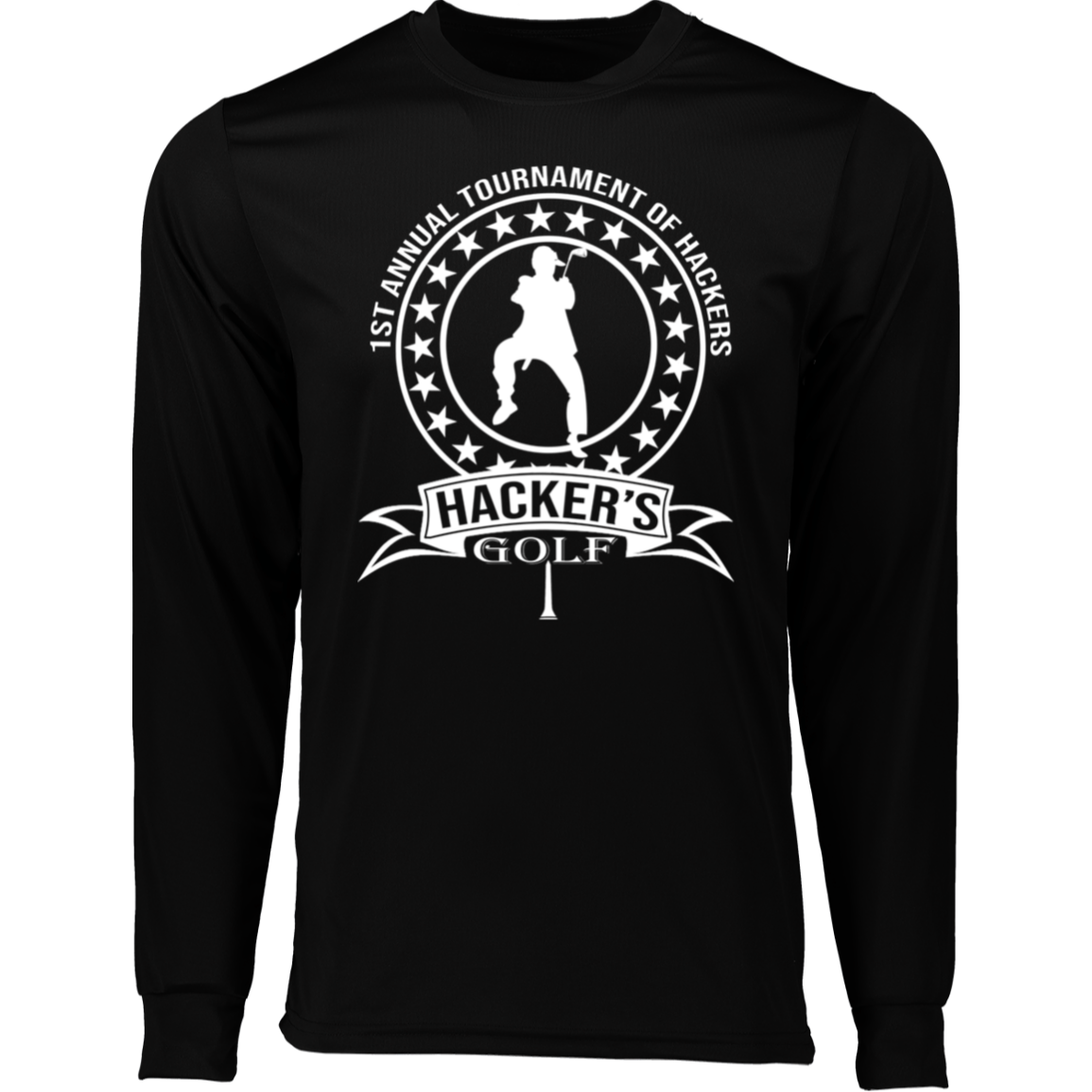 OPG Custom Design #20. 1st Annual Hackers Golf Tournament. 100% Polyester Moisture-Wicking Tee