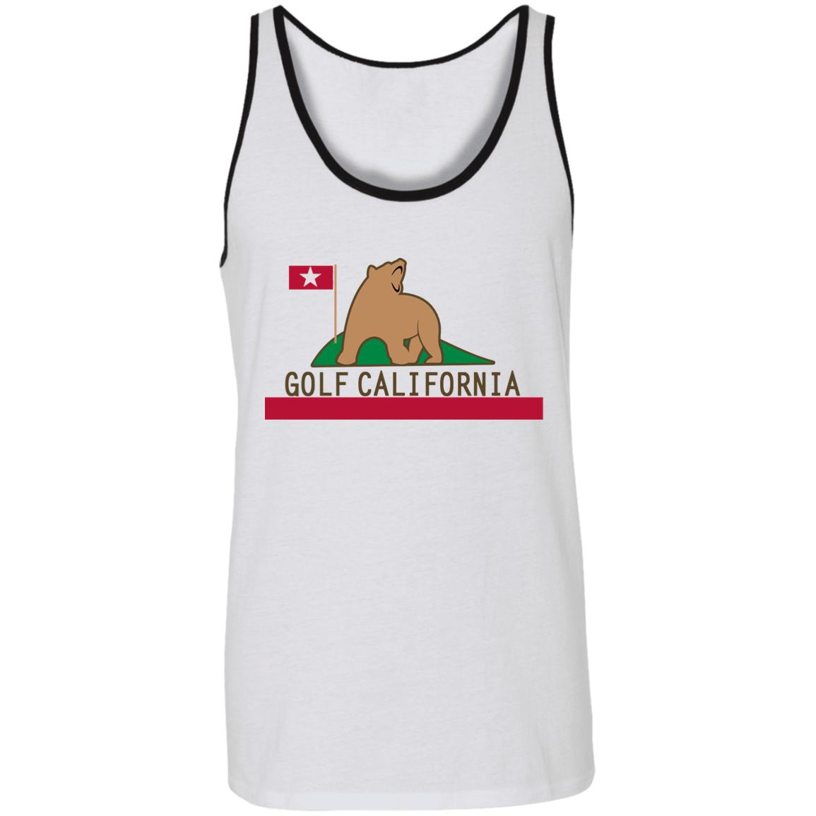 OPG Custom Design #14. Golf California. 2 Tone Tank 100% Combed and Ringspun Cotton