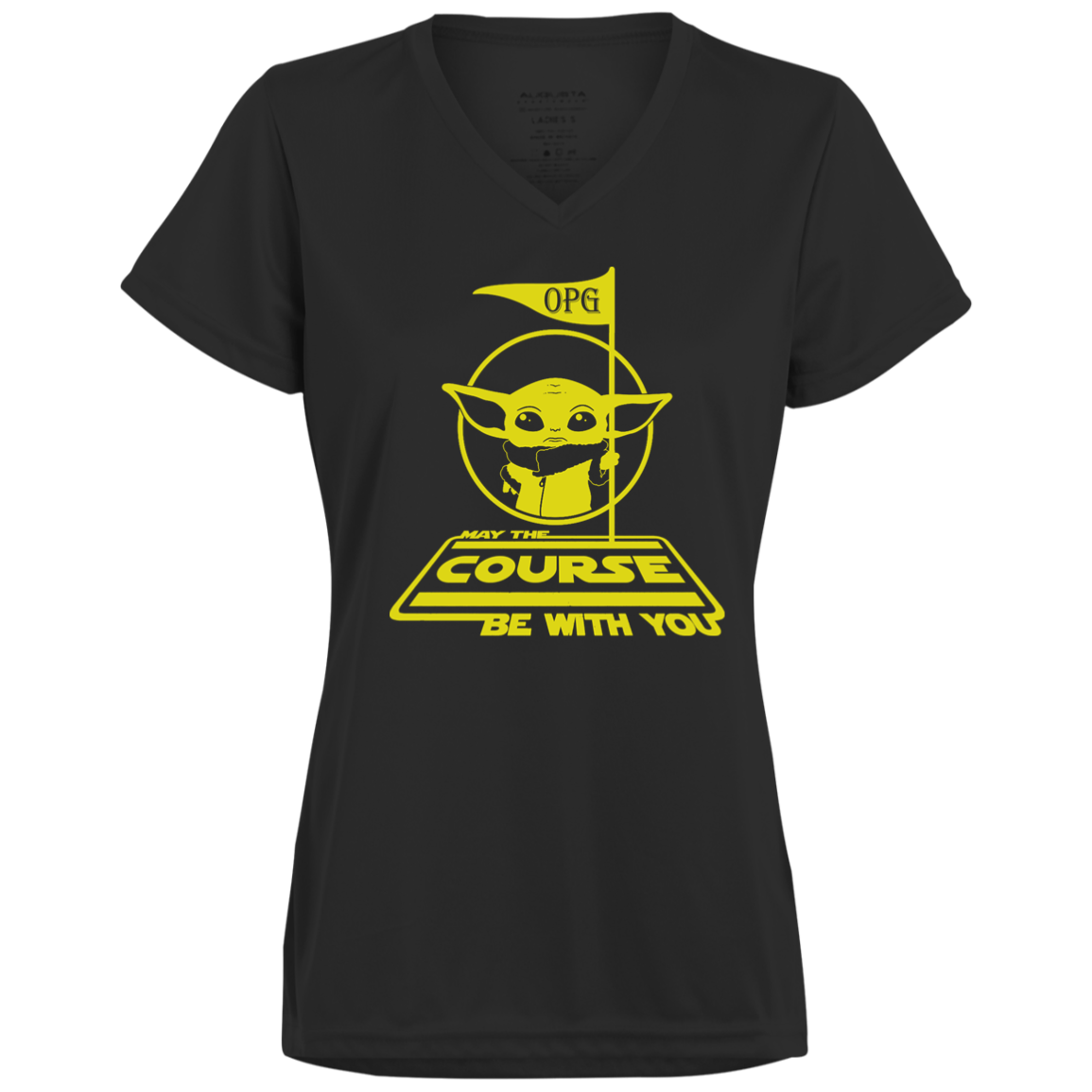 OPG Custom Design #21. May the course be with you. Parody / Fan Art. Ladies’ 100% polyester V-Neck Tee