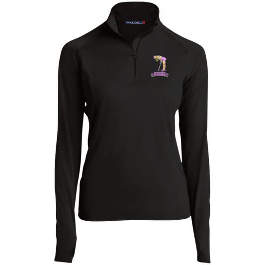 OPG Custom Design #13. Drive it. Chip it. One Putt Golf it. Ladies' 1/2 Zip Performance Pullover