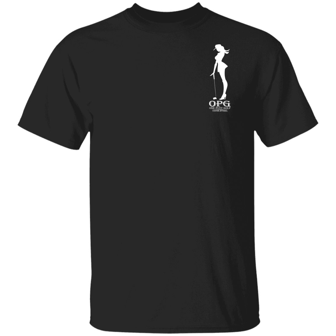 OPG Custom Design #10. Lady on Front / Flag Pole Dancer On Back. Youth 100% Cotton T-Shirt