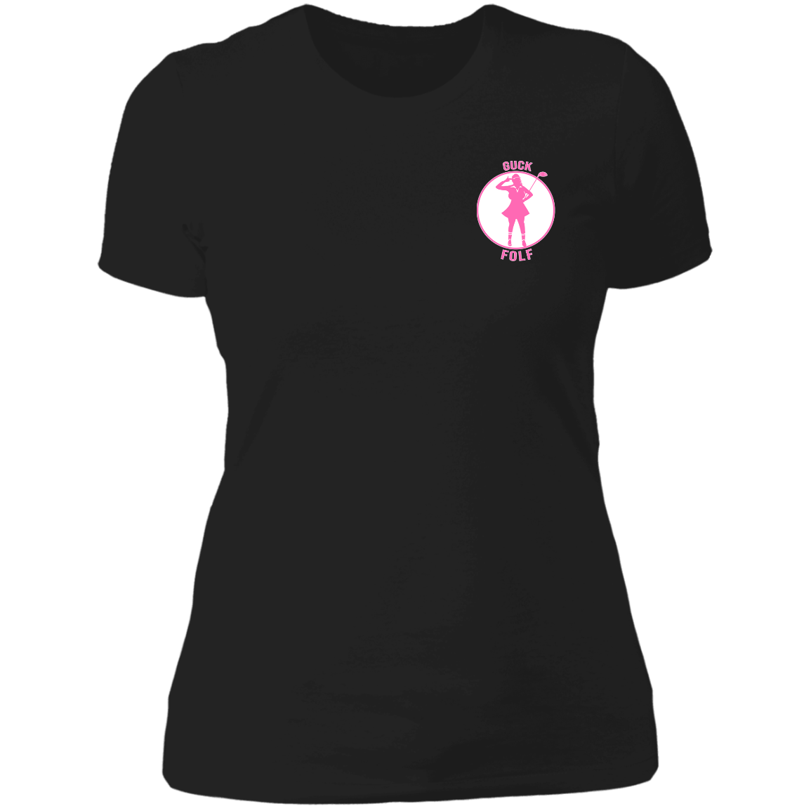 OPG Custom Design #19. GUCK FOLF. Female Edition. Ladies' Boyfriend T-Shirt