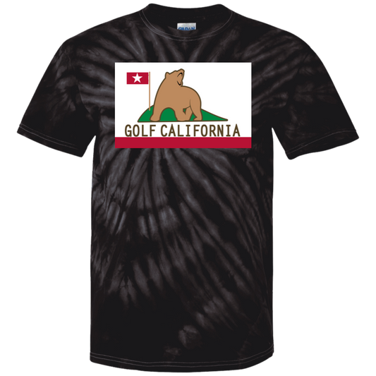 OPG Custom Design #14. Golf California. California State Flag. Youth Tie-Dye T-Shirt