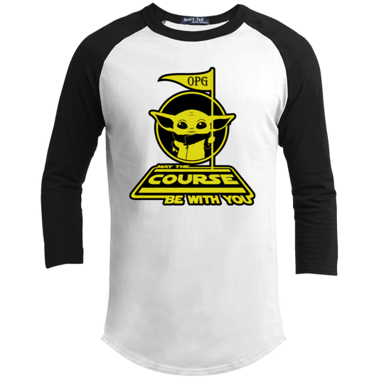 OPG Custom Design #21. May the course be with you. Parody / Fan Art. Youth 3/4 Raglan Sleeve Shirt