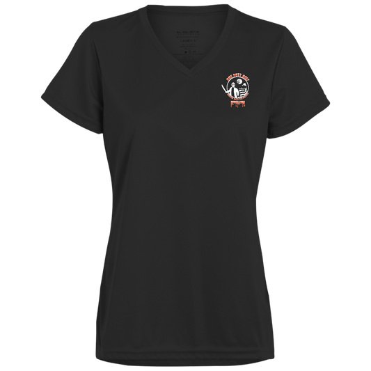 OPG Custom Design #23. Hack N Slice Golf. Freddy and Jason Fan Art. Ladies’ 100% polyester V-Neck Tee