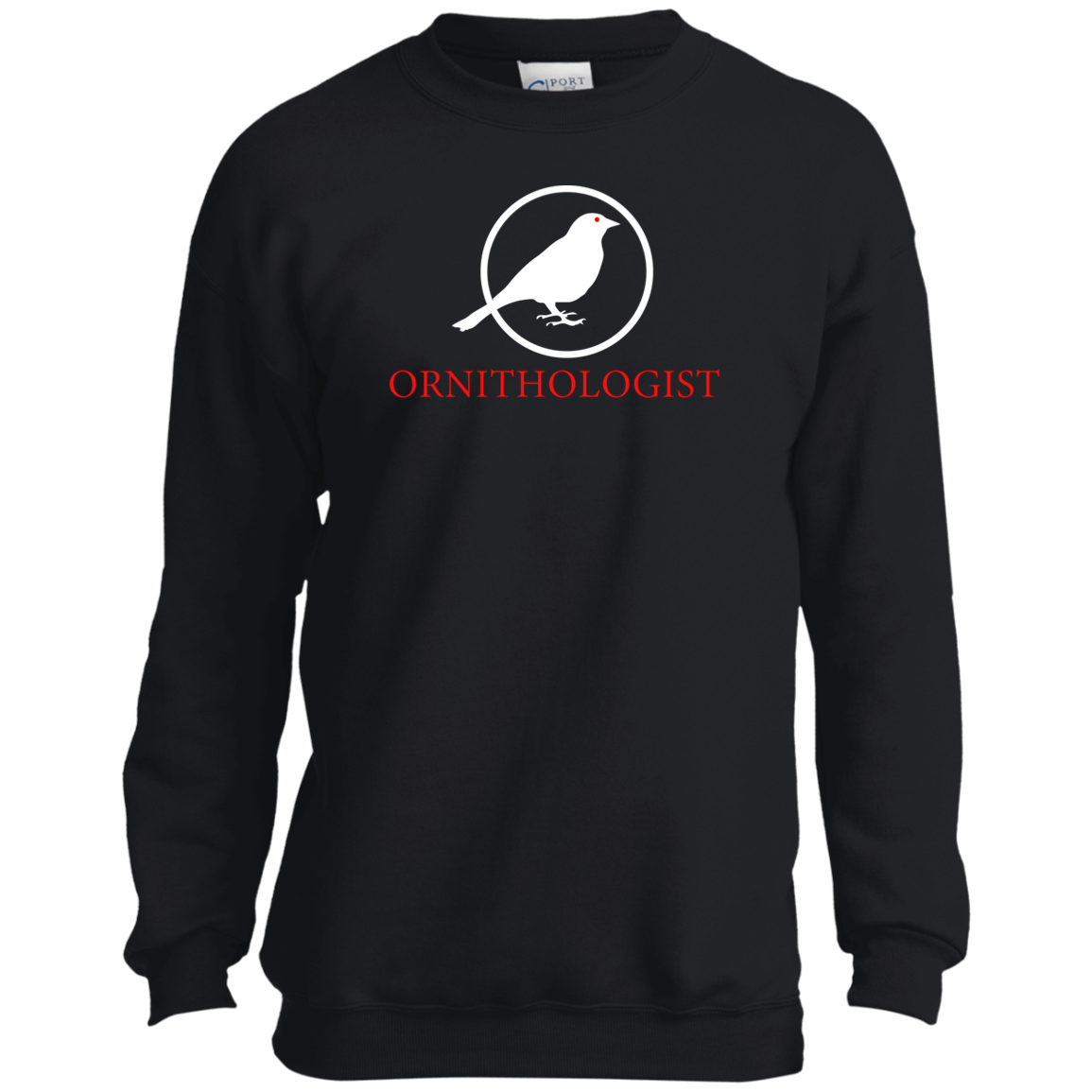 OPG Custom Design #24. Ornithologist. A person who studies or is an expert on birds. Youth Crewneck Sweatshirt