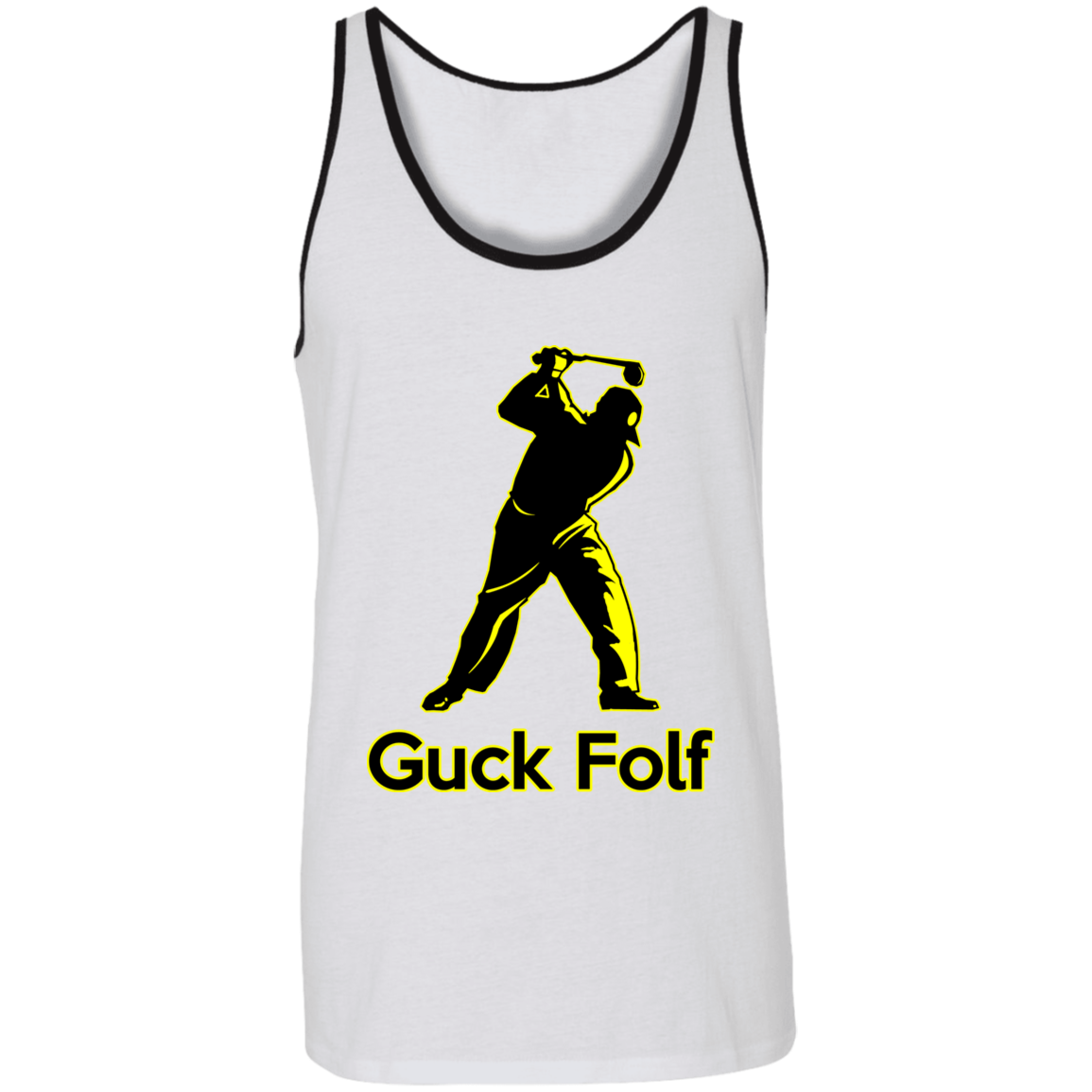 OPG Custom Design #19. GUCK FOLF. Men's Edition. 2 Tone Tank 100% Combed and Ringspun Cotton