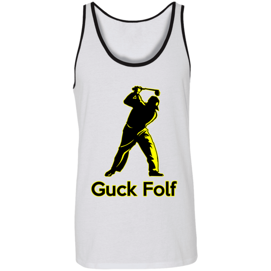 OPG Custom Design #19. GUCK FOLF. Men's Edition. 2 Tone Tank 100% Combed and Ringspun Cotton