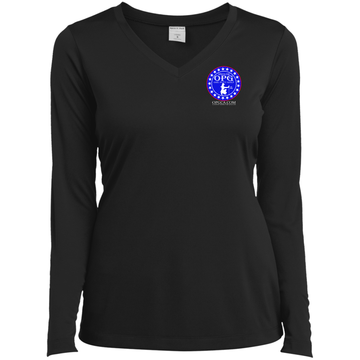 OPG Custom Design #18. Weapons of Grass Destruction. Ladies’ Long Sleeve Performance V-Neck Tee