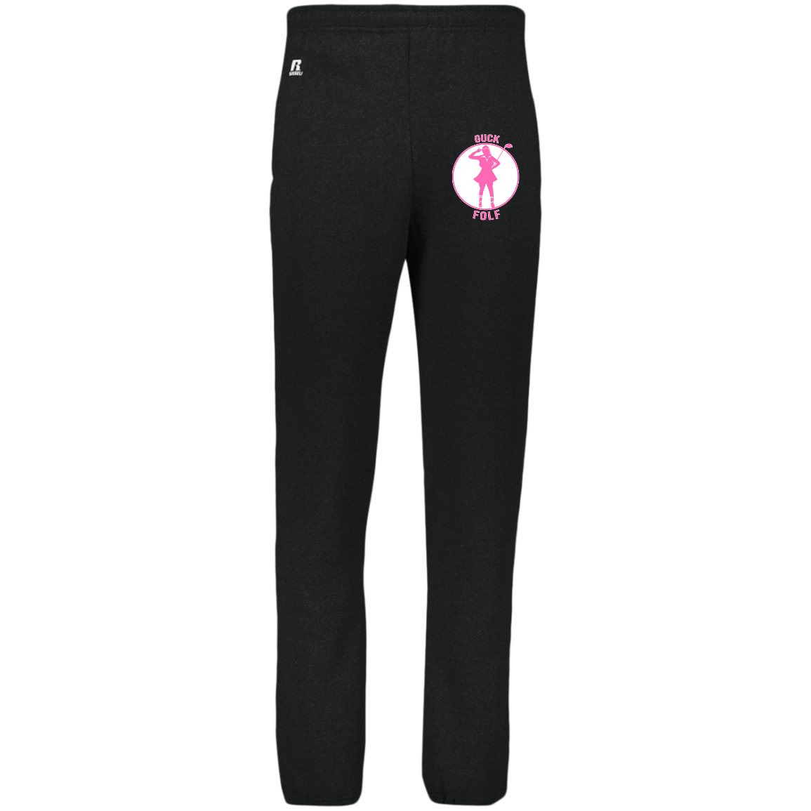 OPG Custom Design #19. GUCK FOLF. Female Edition. Dri-Power Closed Bottom Pocket Sweatpants