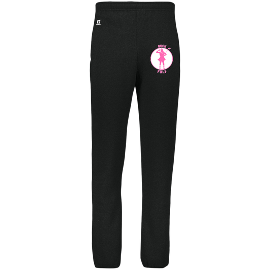 OPG Custom Design #19. GUCK FOLF. Female Edition. Dri-Power Closed Bottom Pocket Sweatpants