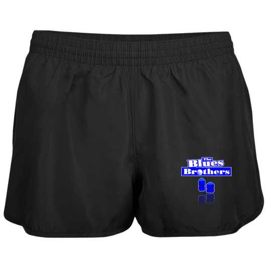 OPG Custom Design #3. Blue Tees Blues Brothers Fan Art. Ladies' Wayfarer Running Shorts