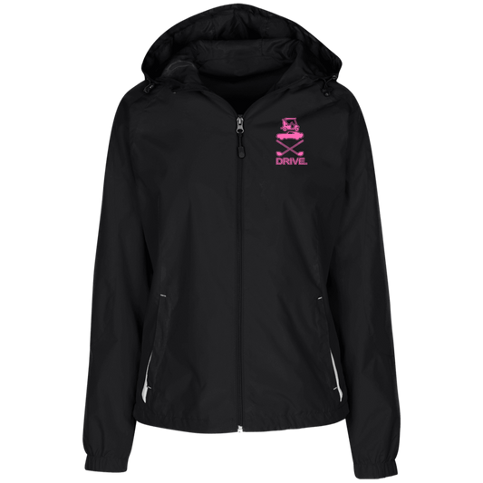 OPG Custom Design #8. Drive. Ladies' Jersey-Lined Hooded Windbreaker