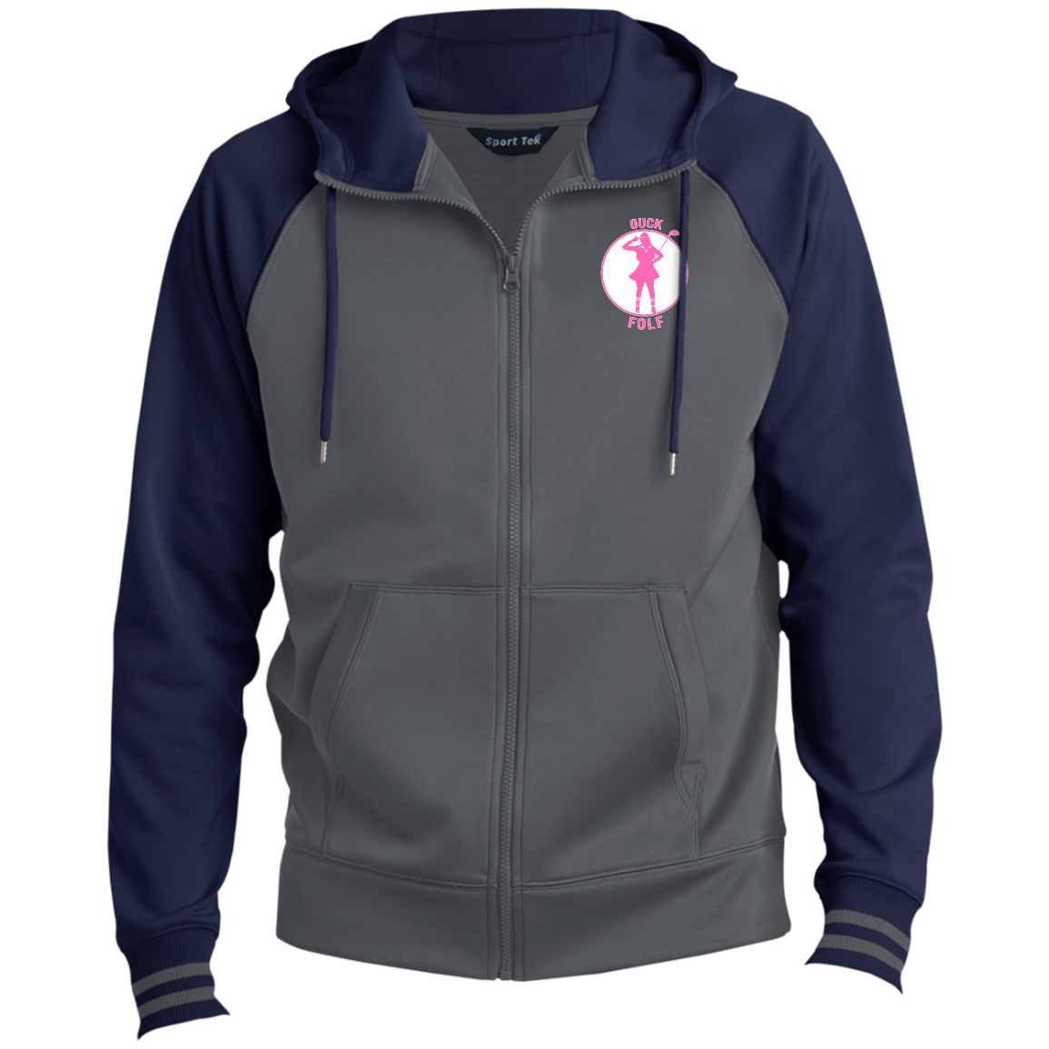 OPG Custom Design #19. GUCK FOLF. Female Edition. Sport-Wick® Full-Zip Hooded Jacket