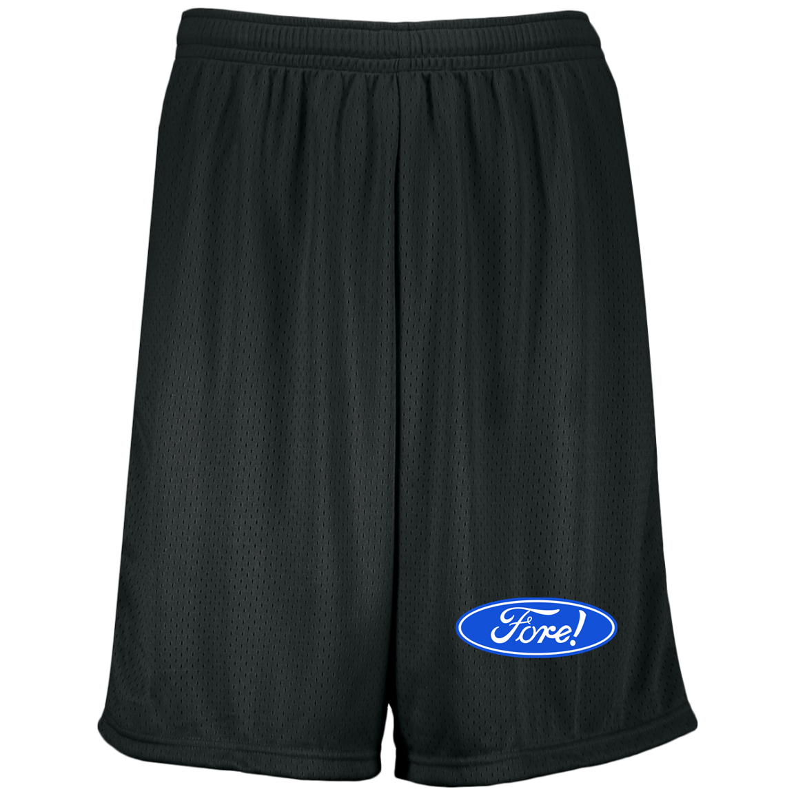 OPG Custom Design #11. Fore! Ford Parody. Moisture-Wicking 9 inch Inseam Mesh Shorts