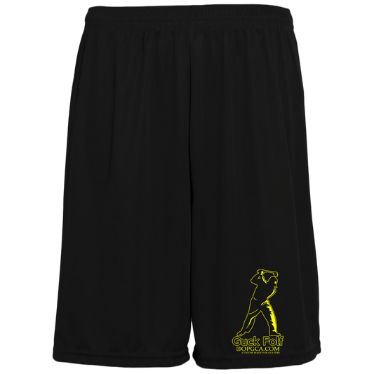 OPG Custom Design #19. GUCK FOLF. Men's Edition. 100% Polyester Training Shorts w/Pockets