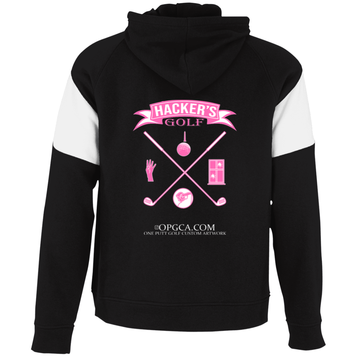 ZZZ#20 OPG Custom Design. 1st Annual Hackers Golf Tournament. Ladies Edition. Youth Athletic Colorblock Fleece Hoodie