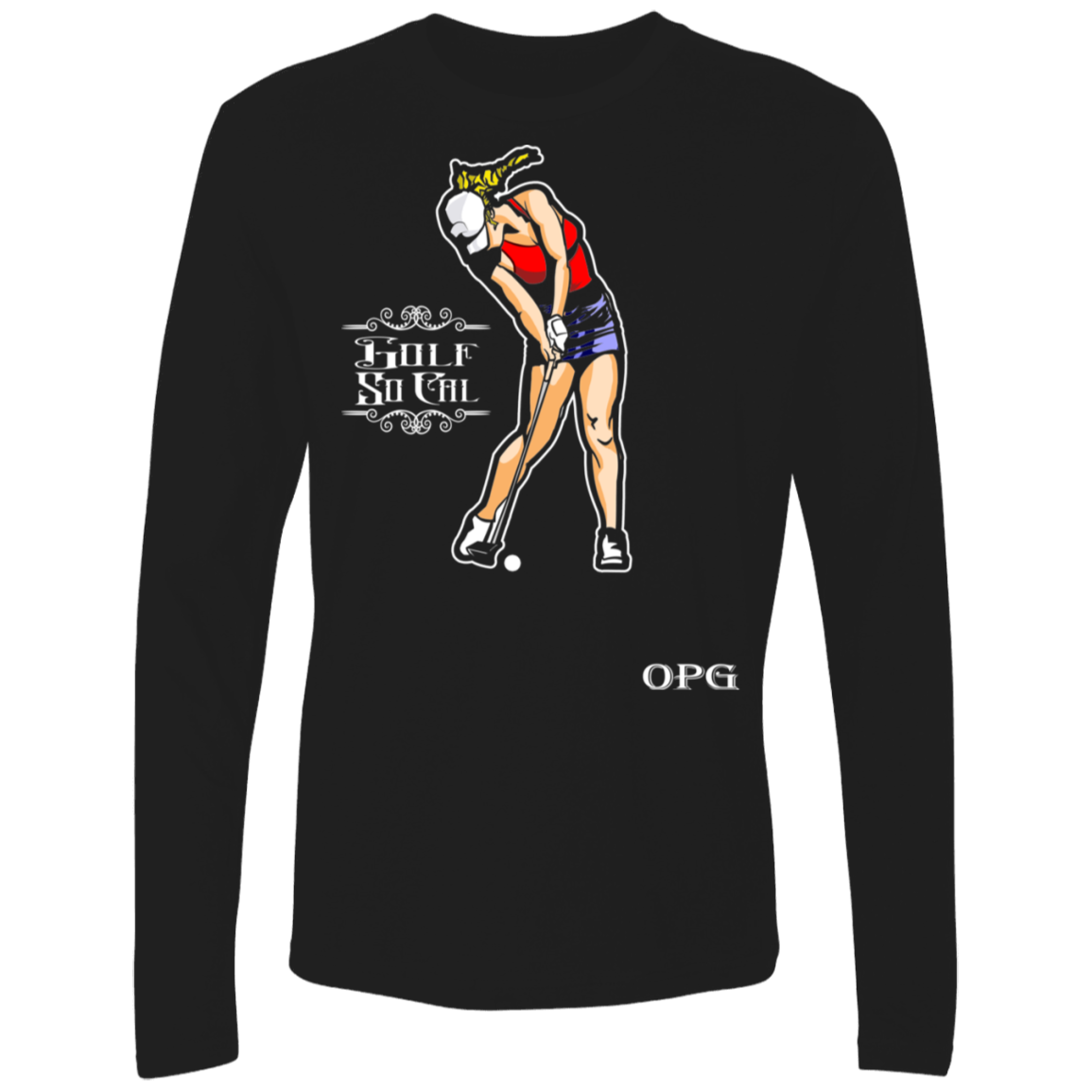 OPG Custom Design #9. Golf So. Cal. Male Version. 100% Combed Ring-Spun Ultra Soft T-Shirt.