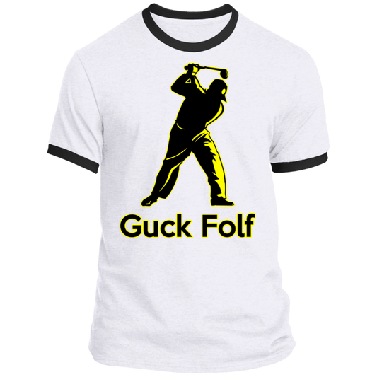 OPG Custom Design #19. GUCK FOLF. Men's Edition. Ringer Tee