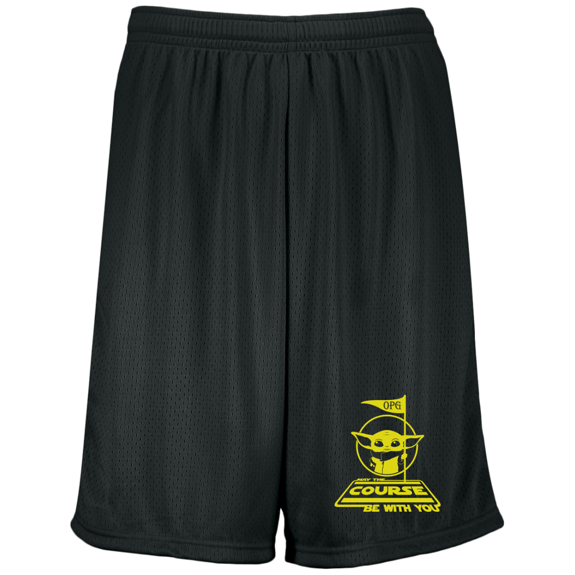 OPG Custom Design #21. May the course be with you. Parody / Fan Art. Moisture-Wicking 9 inch Inseam Mesh Shorts