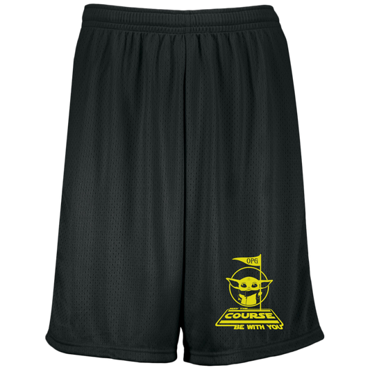 OPG Custom Design #21. May the course be with you. Parody / Fan Art. Moisture-Wicking 9 inch Inseam Mesh Shorts