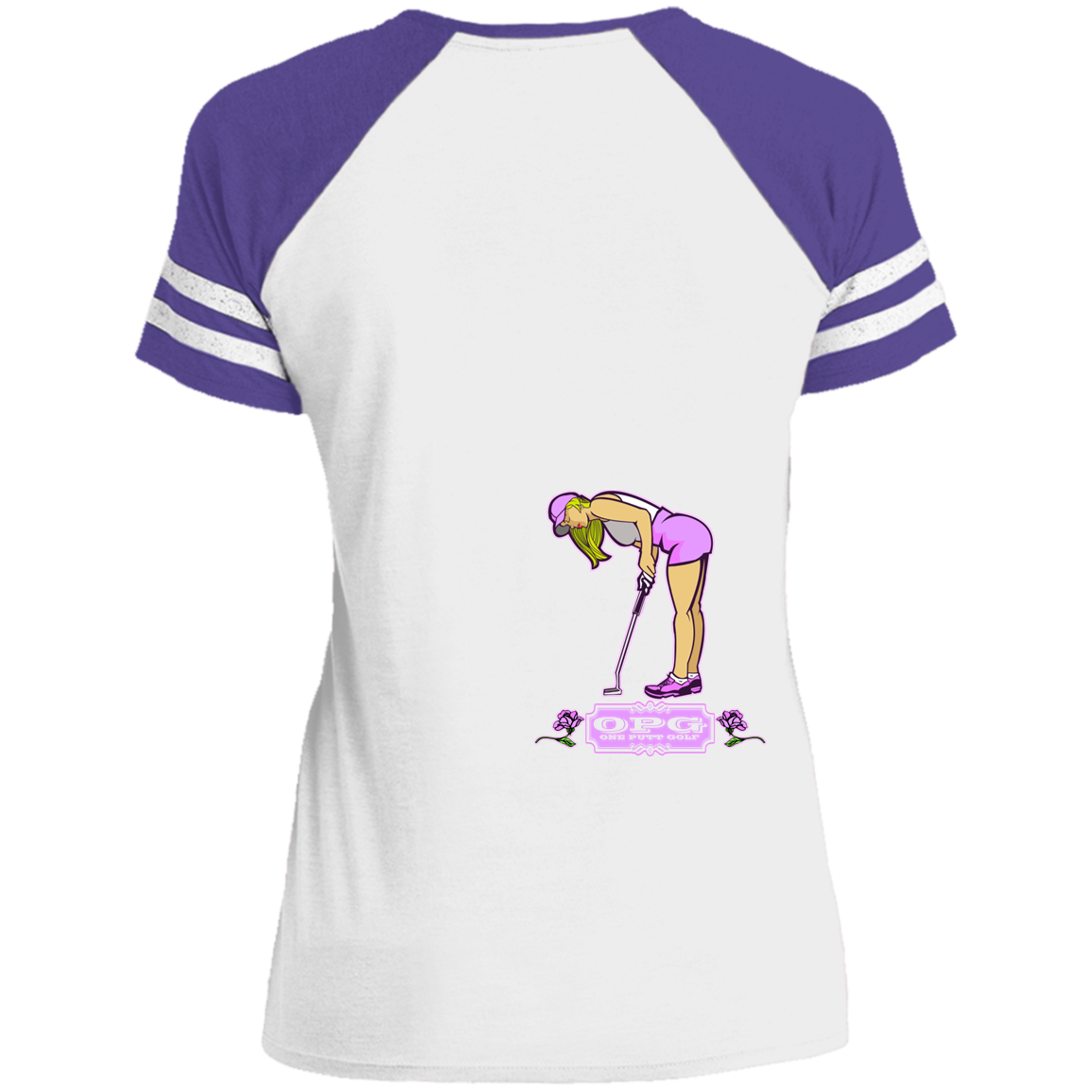 OPG Custom Design #13. Drive it. Chip it. One Putt Golf it. Ladies' Game V-Neck T-Shirt