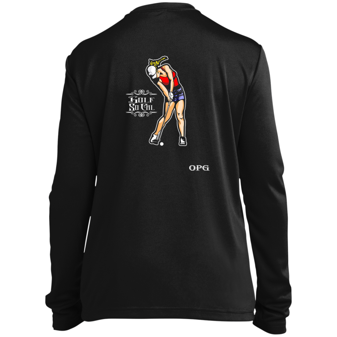 OPG Custom Design #9. Drive it. Chip it. One Putt Golf It. Golf So. Cal. Youth 100% Polyester Long Sleeve Tee