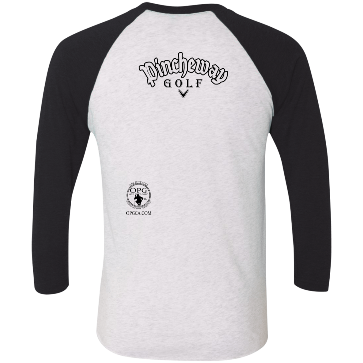 OPG Custom Artwork #27. Pincheway Golf. Tri-Blend 3/4 Sleeve Raglan T-Shirt