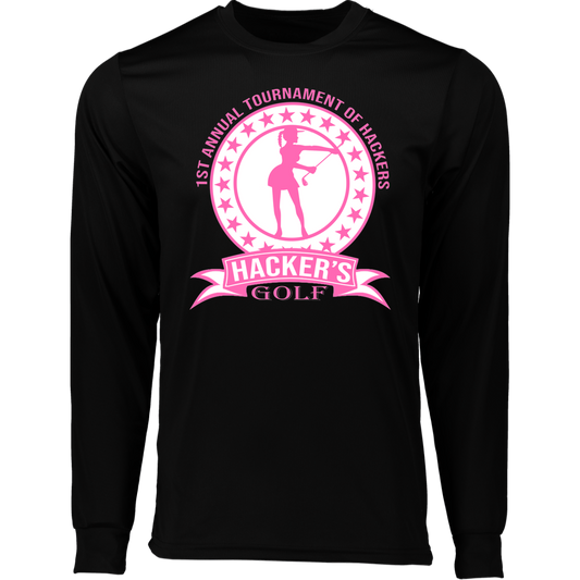 ZZZ#20 OPG Custom Design. 1st Annual Hackers Golf Tournament. Ladies Edition. 100% Polyester Moisture-Wicking Tee