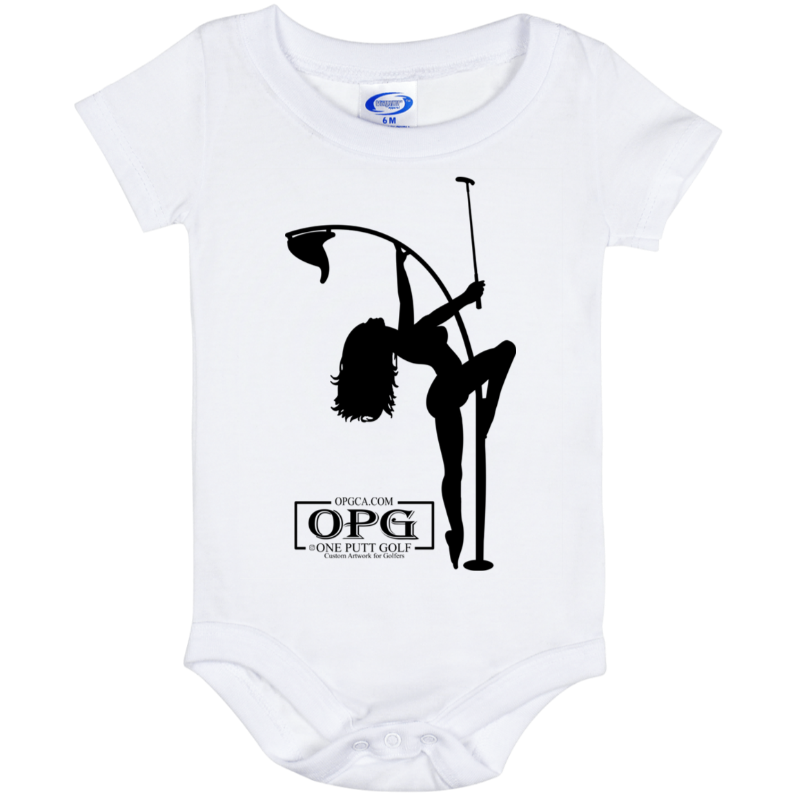 OPG Custom Design #10. Flag Pole Dancer. Baby Onesie 6 Month