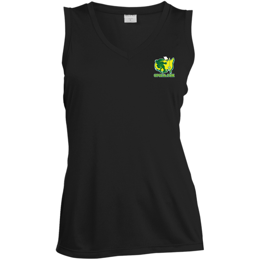 OPG Custom Design #26. Tiger Woods Fan Art. 2019 Master's Champion. Ladies' Sleeveless V-Neck