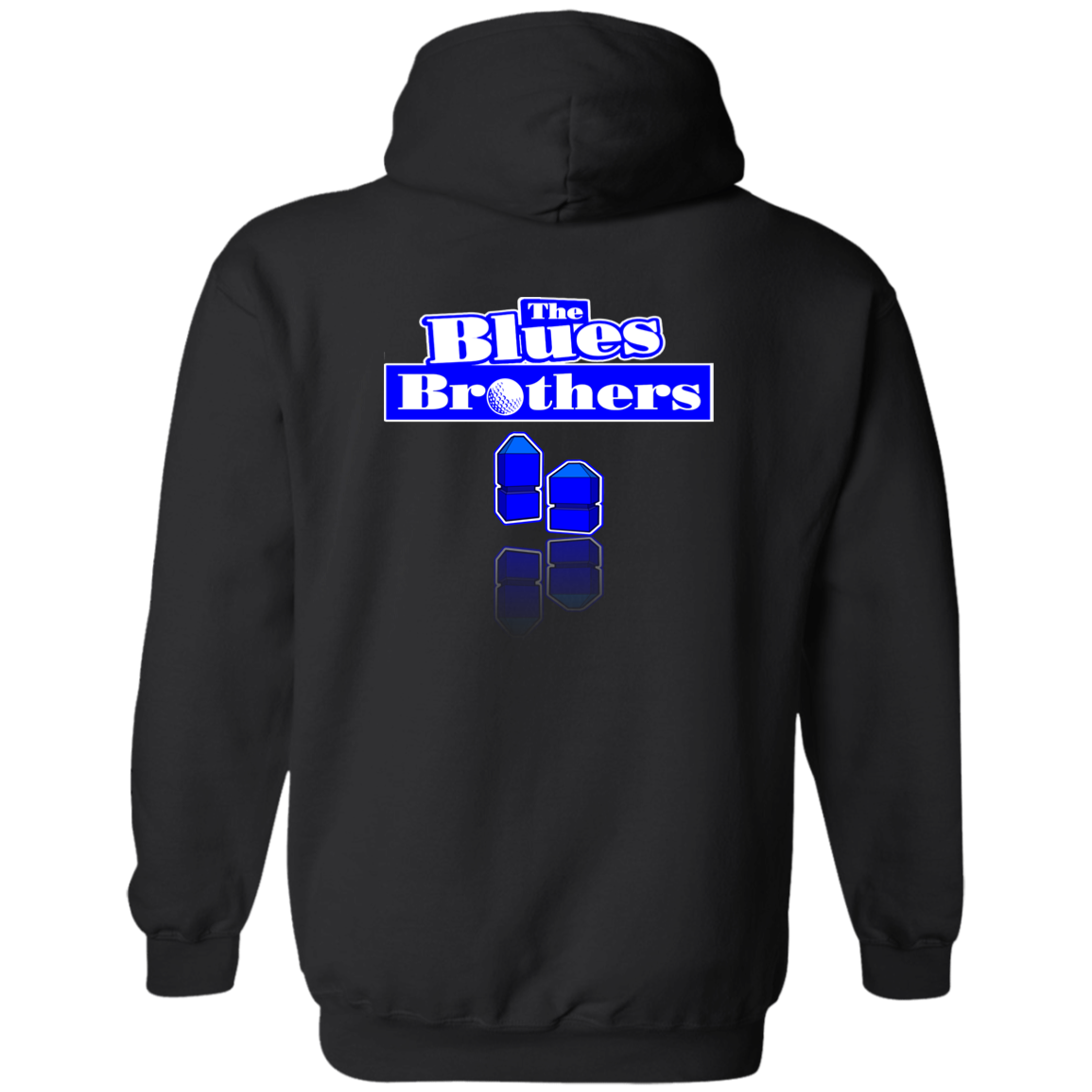 OPG Custom Design #3. Blue Tees Blues Brothers Fan Art. Zip Up Hooded Sweatshirt