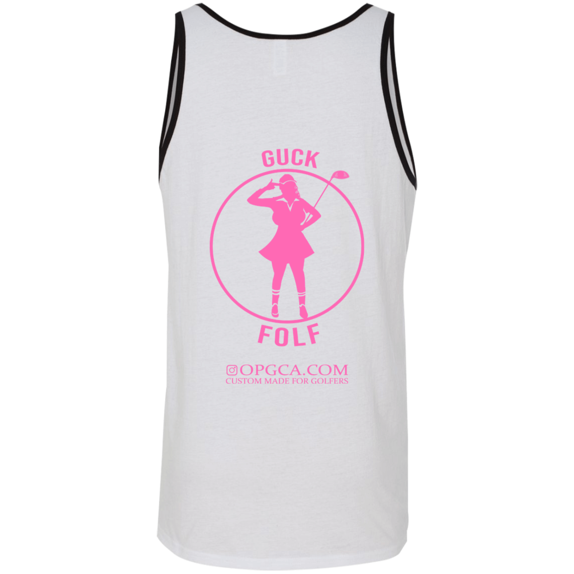 OPG Custom Design #19. GUCK FOLF. Female Edition. 2 Tone Tank 100% Combed and Ringspun Cotton