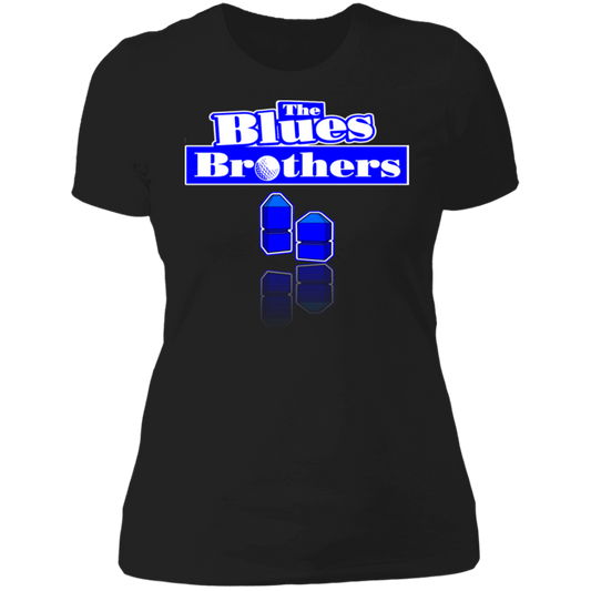 OPG Custom Design #3. Blue Tees Blues Brothers Fan Art. Ladies' Boyfriend T-Shirt