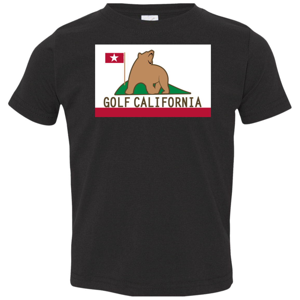 OPG Custom Design #14. Golf California. California State Flag. Toddlers' Cotton T-Shirt