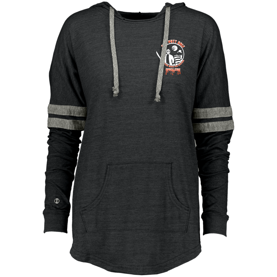 OPG Custom Design #23. Hack N Slice Golf. Freddy and Jason Fan Art. Ladies Hooded Low Key Pullover