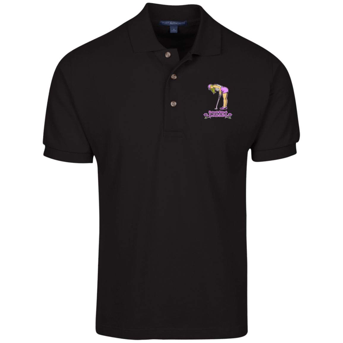 OPG Custom Design #13. Drive it. Chip it. One Putt Golf it. 100% Ring Spun Combed Cotton Polo