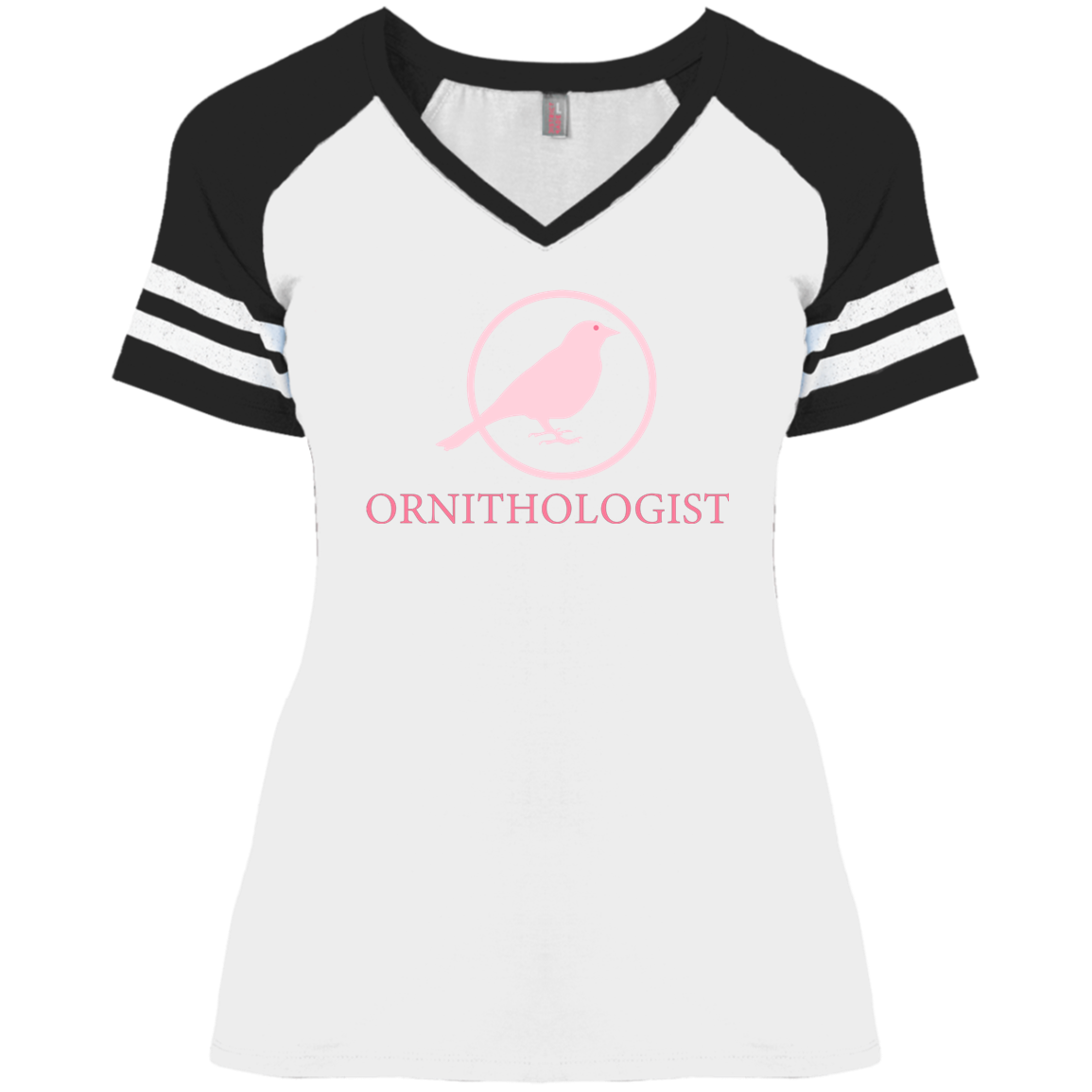 OPG Custom Design # 24. Ornithologist. A person who studies or is an expert on birds. Ladies' Game V-Neck T-Shirt