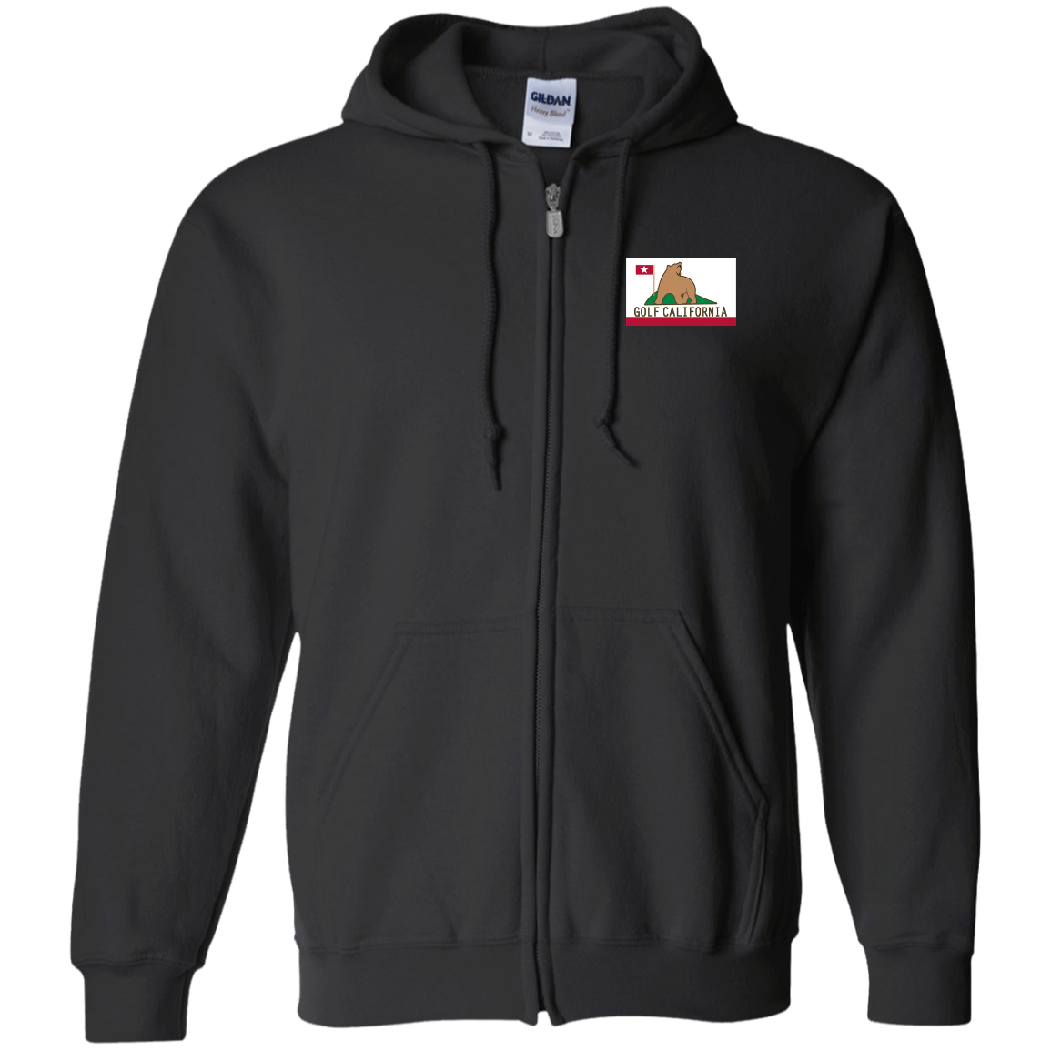 OPG Custom Design #14. Golf California. Zip Up Hooded Sweatshirt