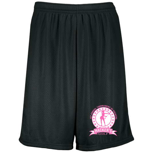 ZZZ#20 OPG Custom Design. 1st Annual Hackers Golf Tournament. Ladies Edition. Moisture-Wicking 9 inch Inseam Mesh Shorts