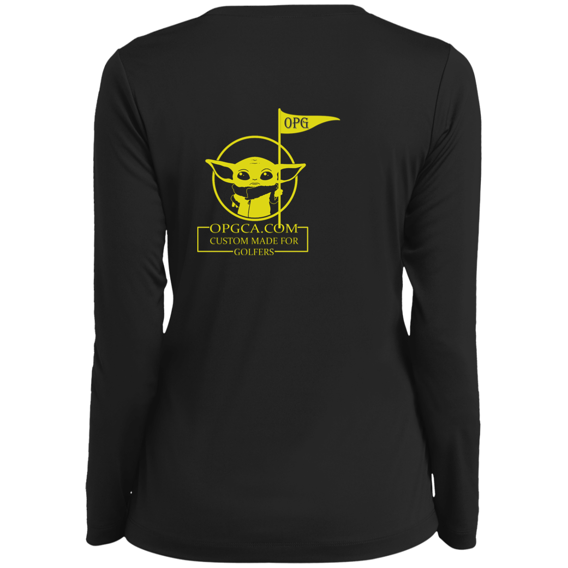 OPG Custom Design #21. May the course be with you. Parody / Fan Art. Ladies’ Long Sleeve Performance V-Neck Tee